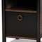 Baxton Studio Vaughan Modern and Contemporary Two-Tone Rustic Brown and Black Finished Wood Nightstand 180-11081-Zoro - alternate 4